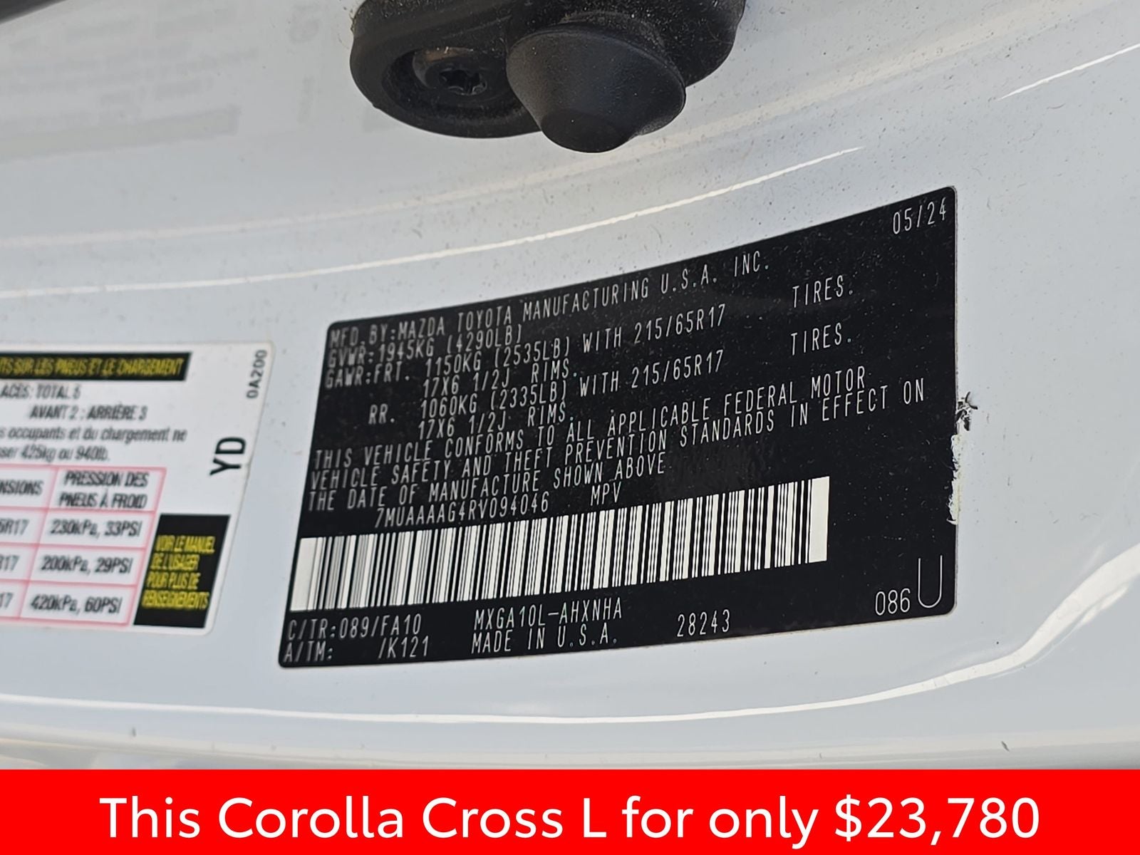 2024 Toyota Corolla Cross L