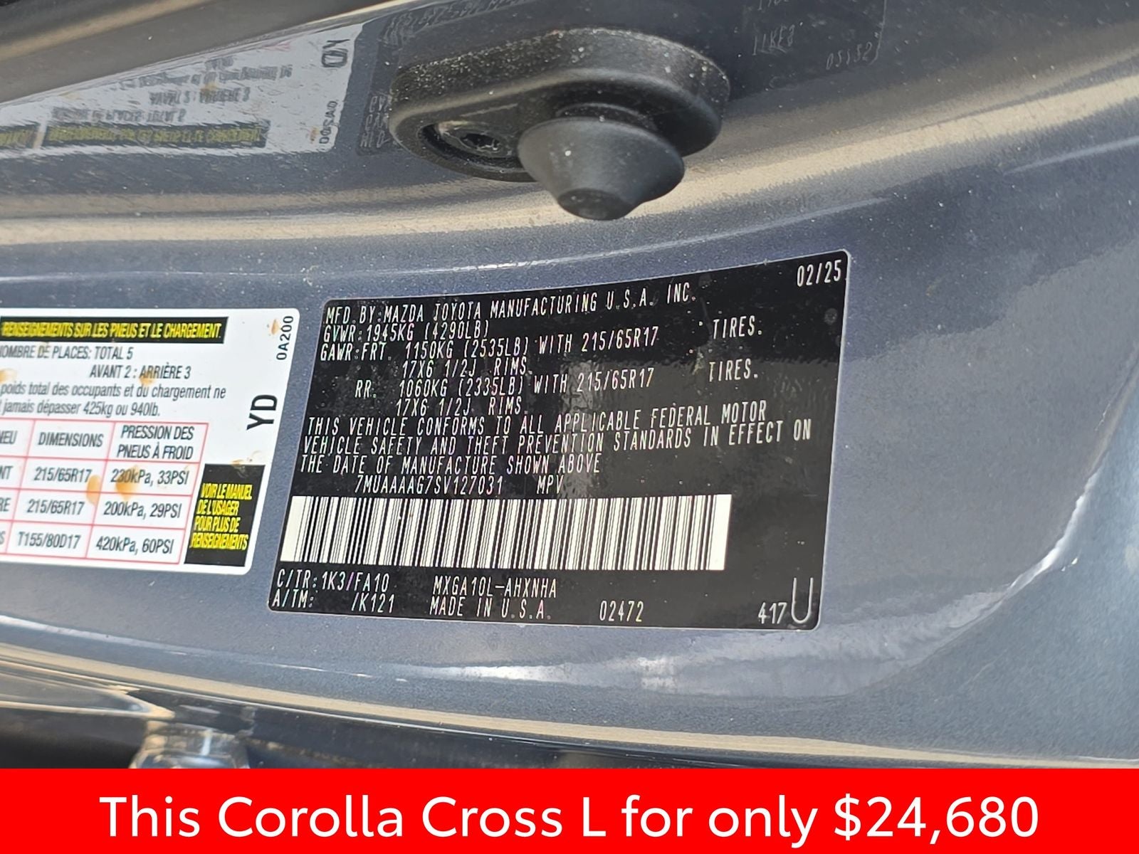 2025 Toyota Corolla Cross L