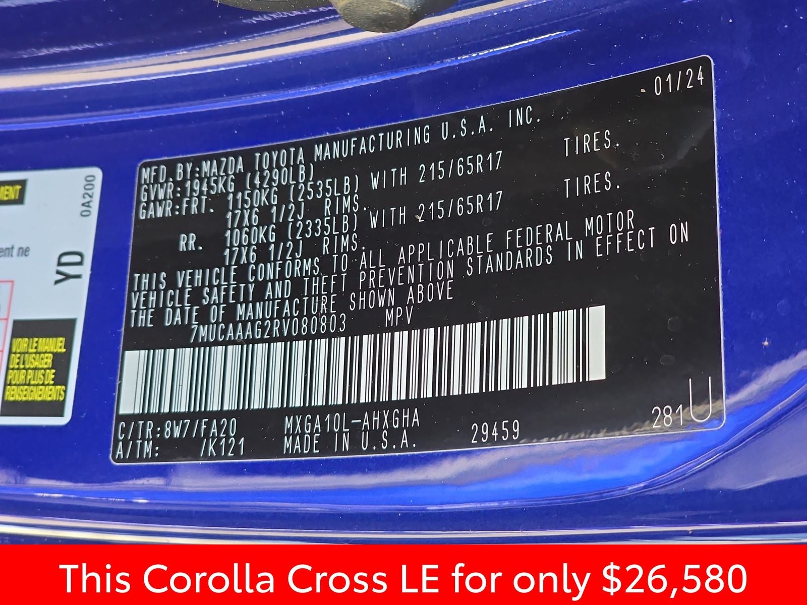 2024 Toyota Corolla Cross LE