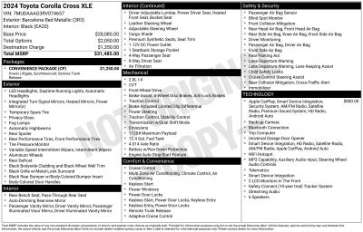 2024 Toyota Corolla Cross XLE