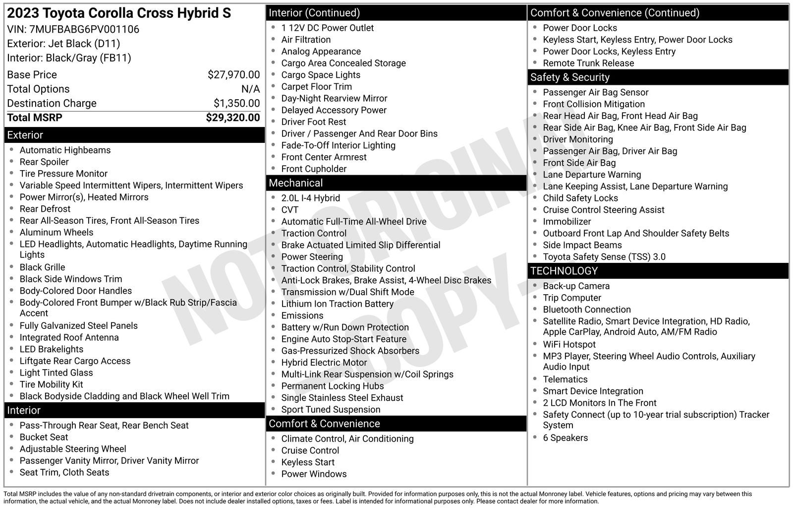 2023 Toyota Corolla Cross Hybrid S