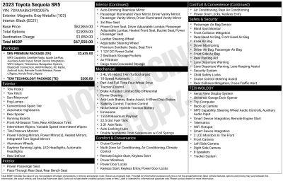 2023 Toyota Sequoia SR5