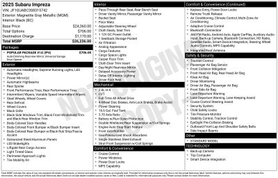 2025 Subaru Impreza Base