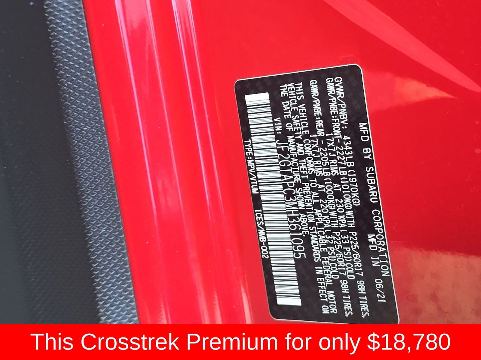 2021 Subaru Crosstrek Premium