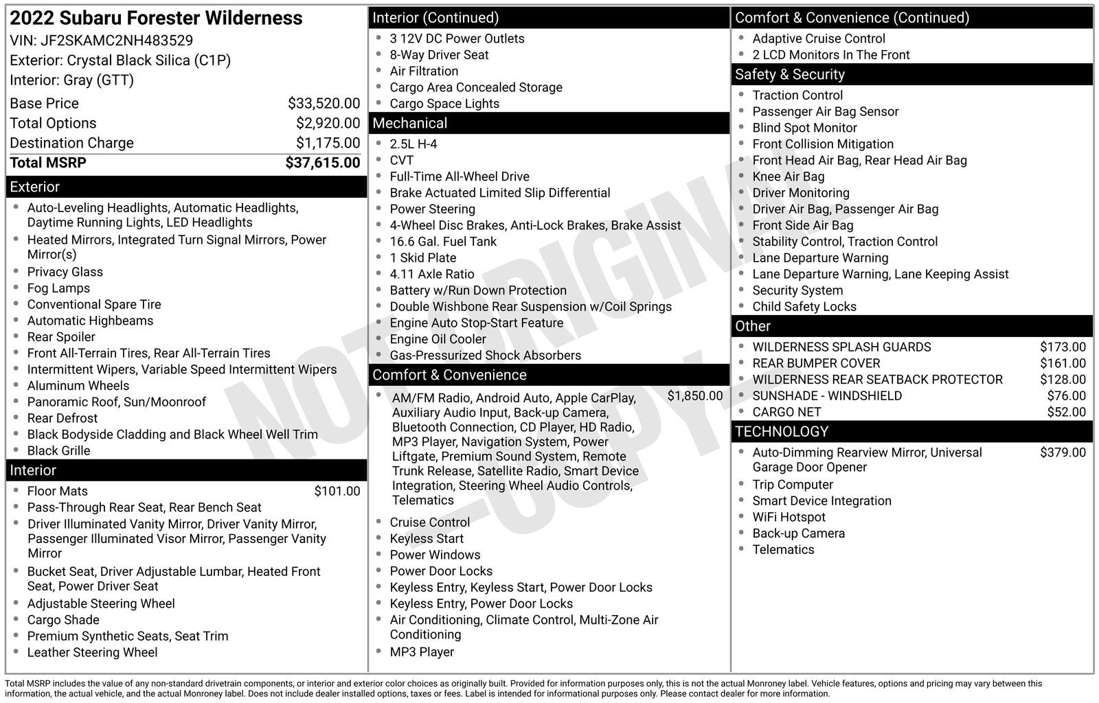 2022 Subaru Forester Wilderness
