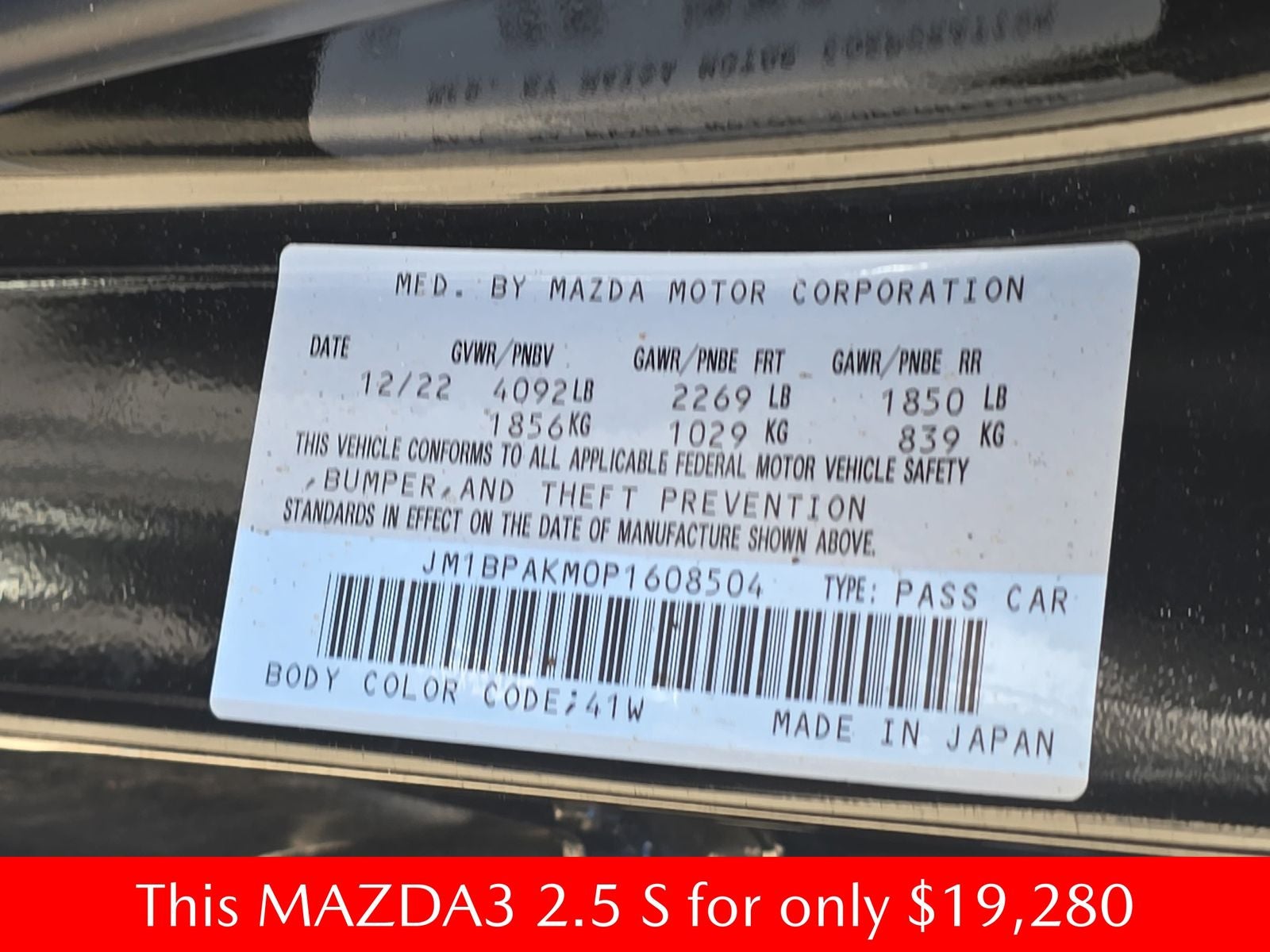 2023 Mazda Mazda3 2.5 S Select Package