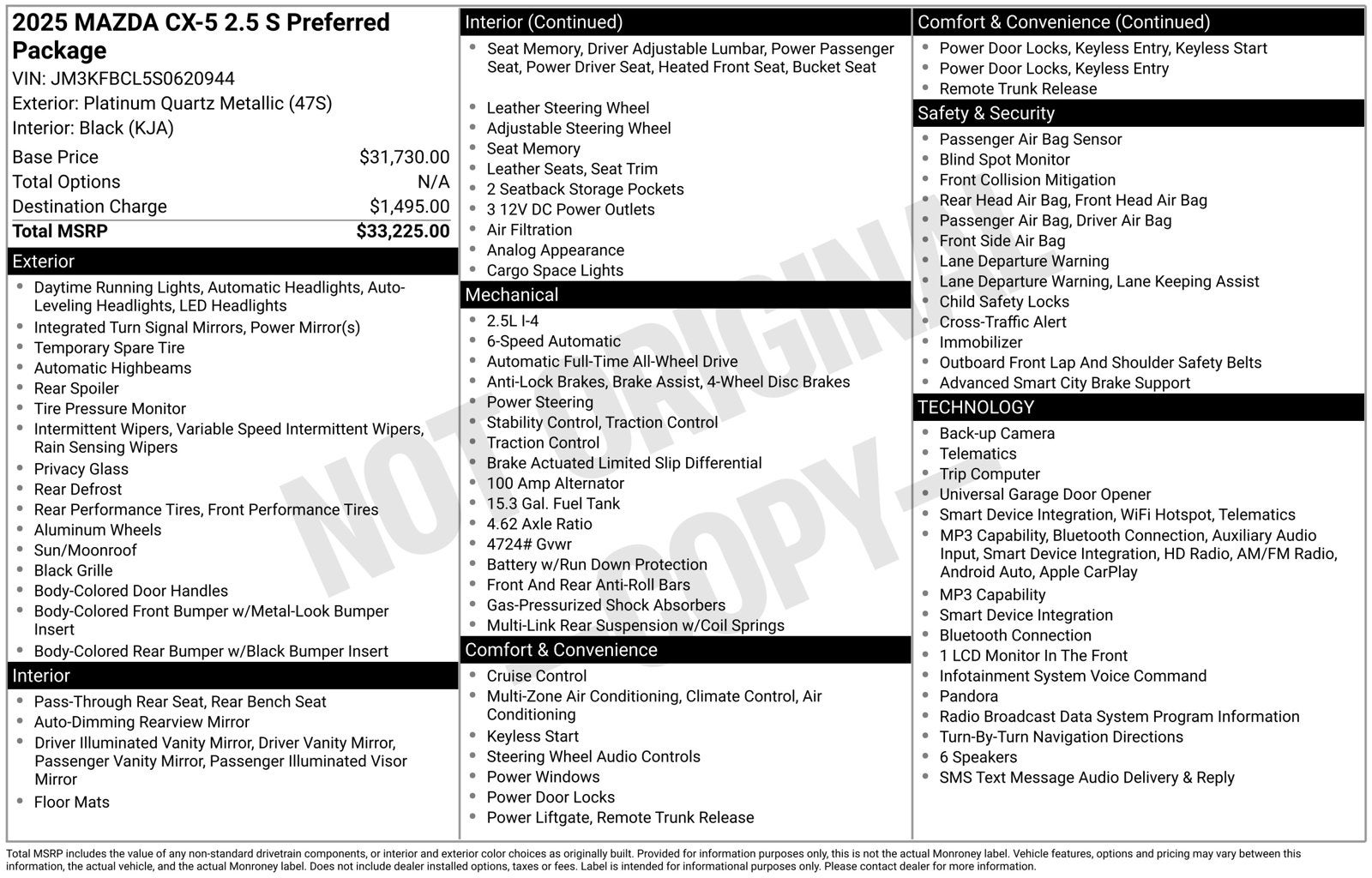 2025 Mazda Mazda CX-5 2.5 S Preferred Package