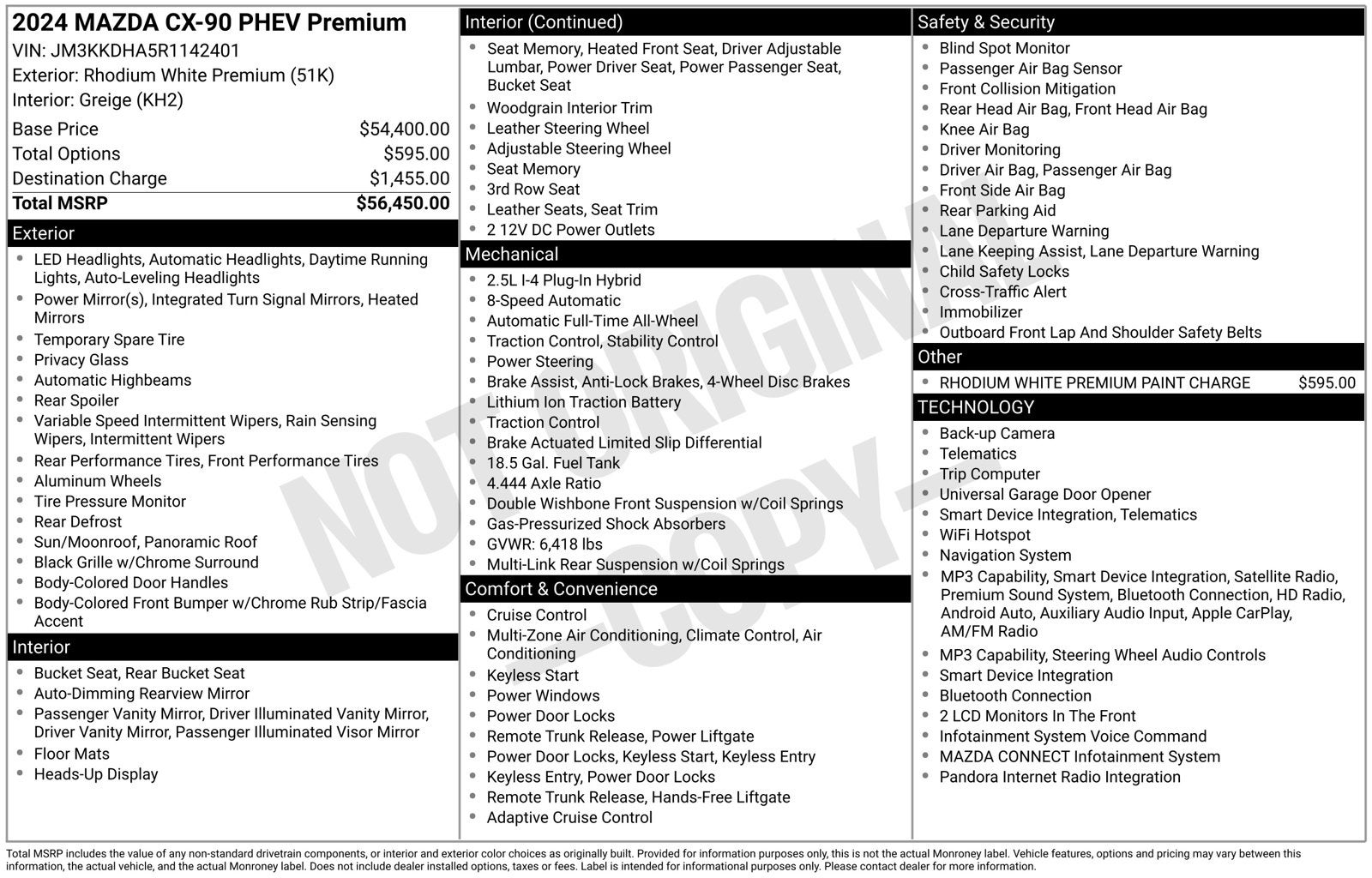 2024 Mazda Mazda CX-90 PHEV Premium
