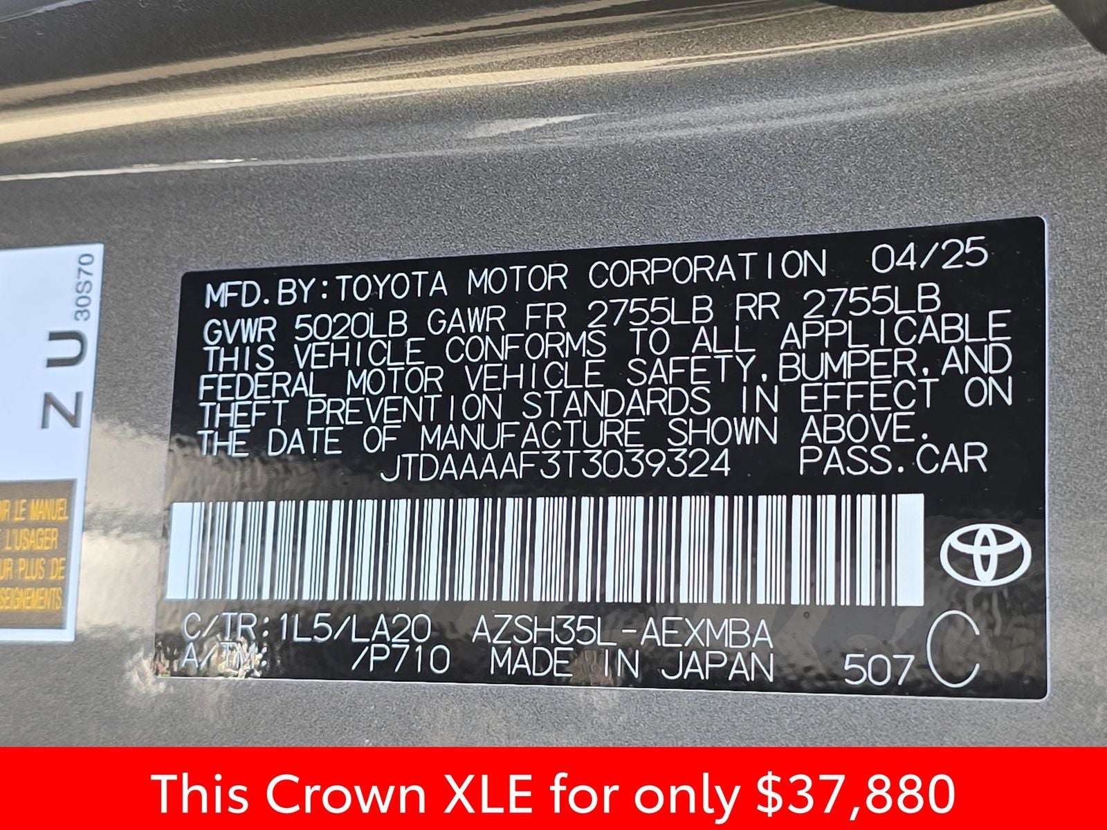 2026 Toyota Crown XLE