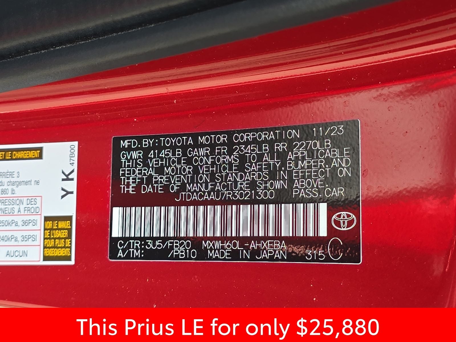 2024 Toyota Prius LE
