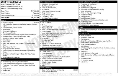 2024 Toyota Prius LE