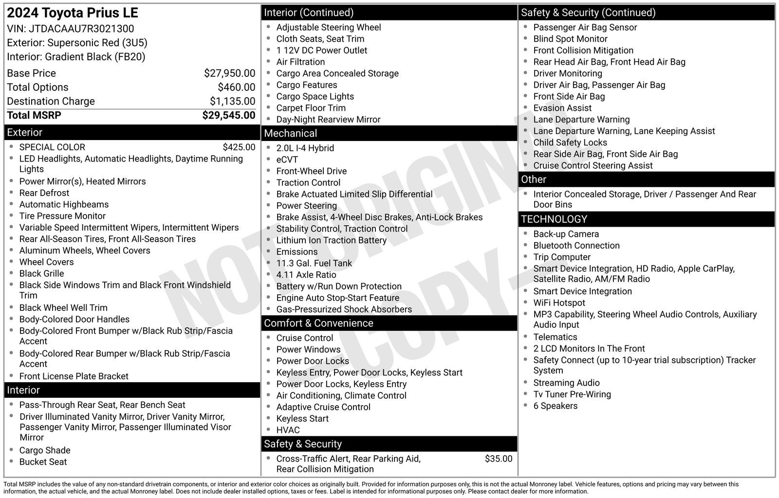 2024 Toyota Prius LE