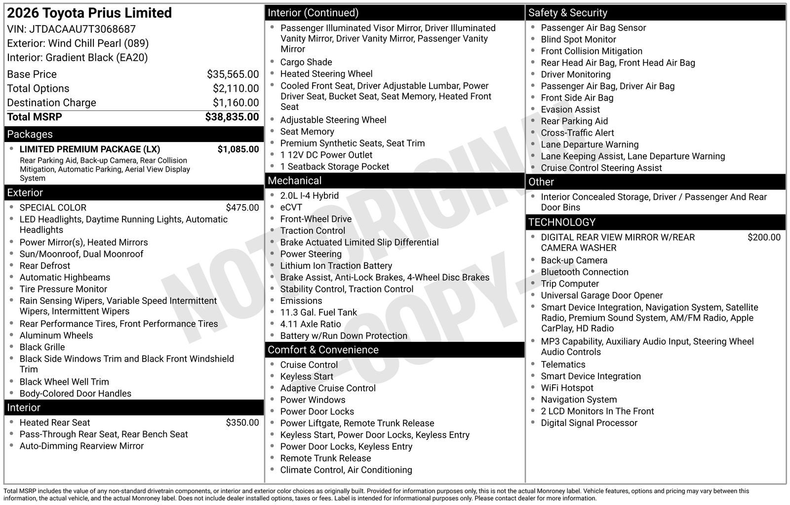 2026 Toyota Prius Limited