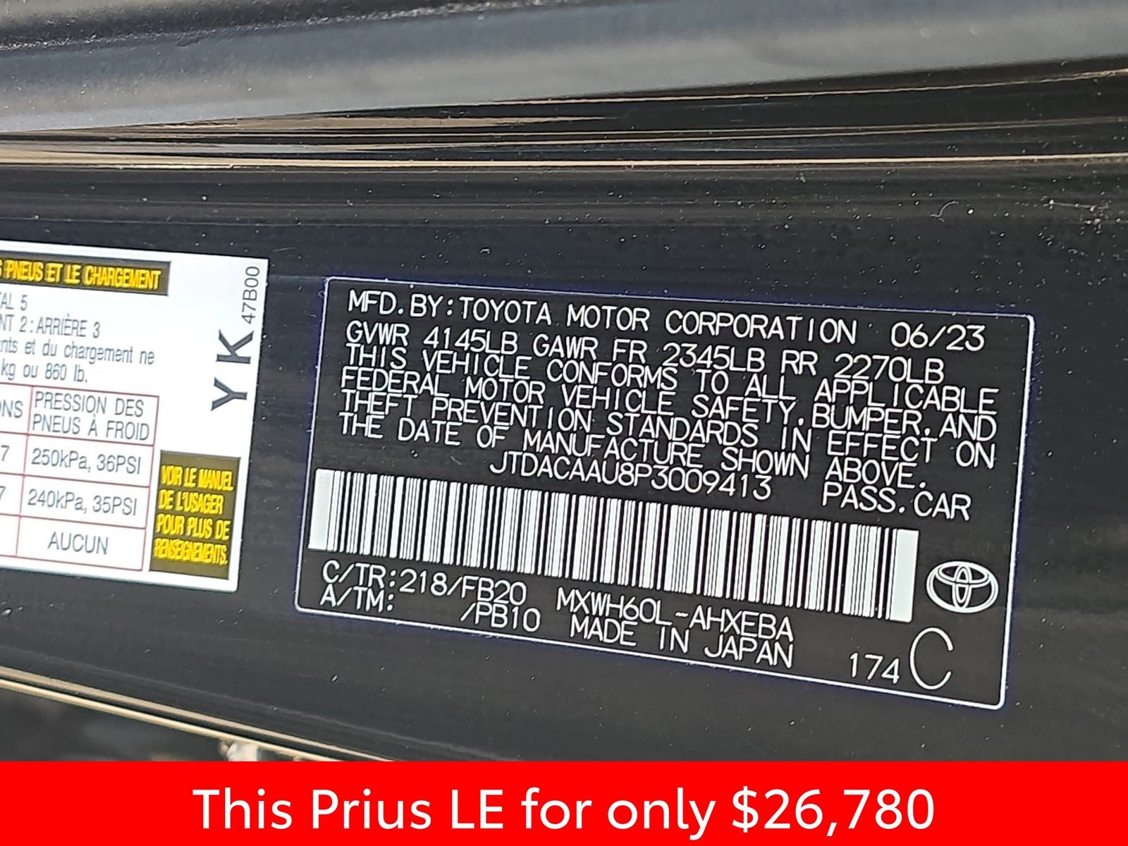 2023 Toyota Prius LE