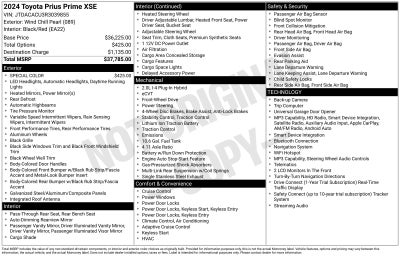 2024 Toyota Prius Prime XSE