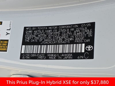 2026 Toyota Prius Plug-In Hybrid XSE
