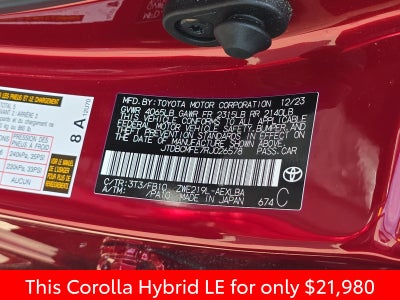2024 Toyota Corolla Hybrid LE
