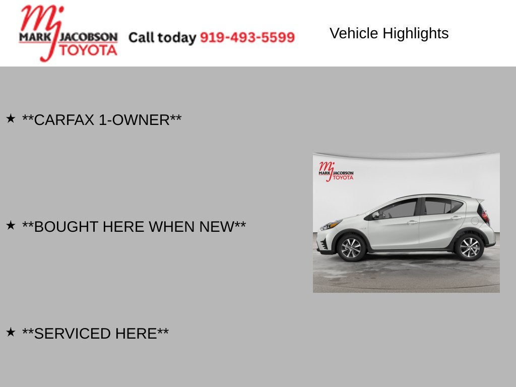 2018 Toyota Prius c Two