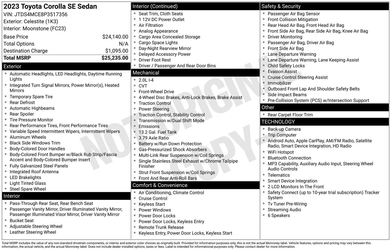 2023 Toyota Corolla SE