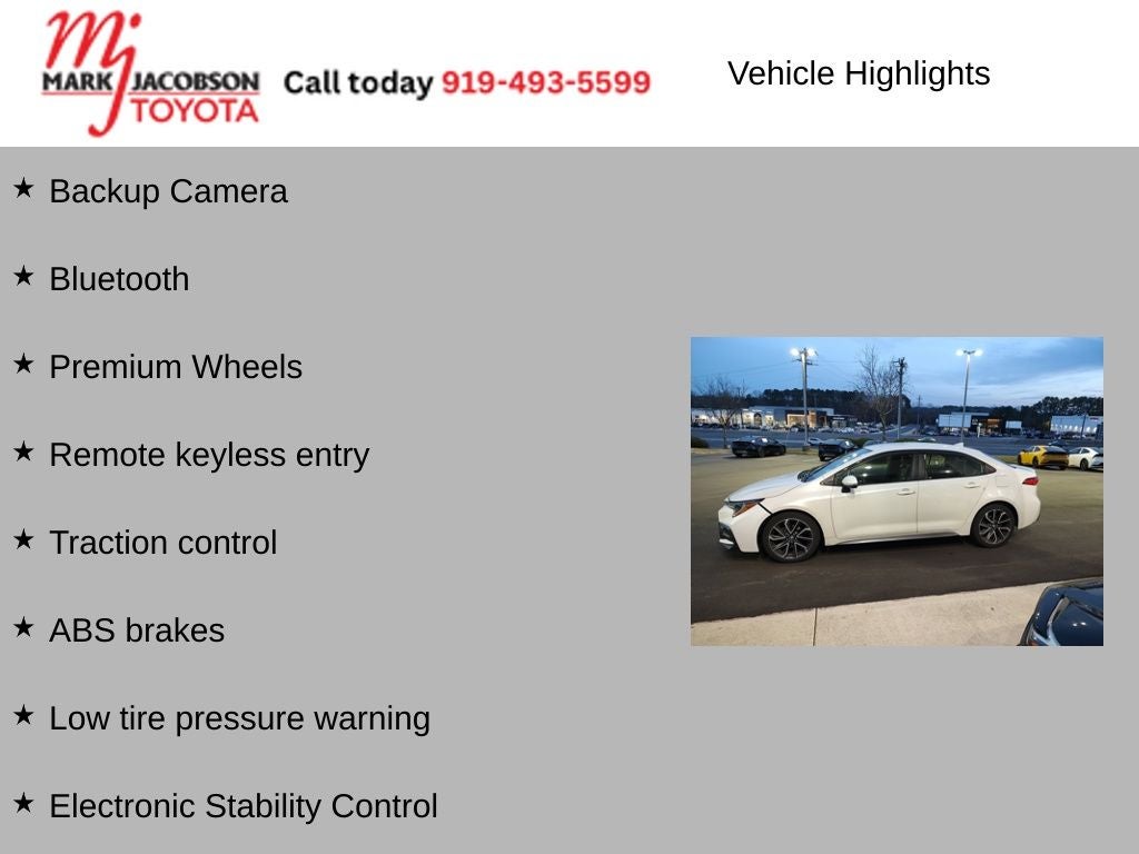 2020 Toyota Corolla SE