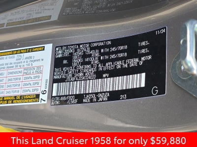 2025 Toyota Land Cruiser 1958