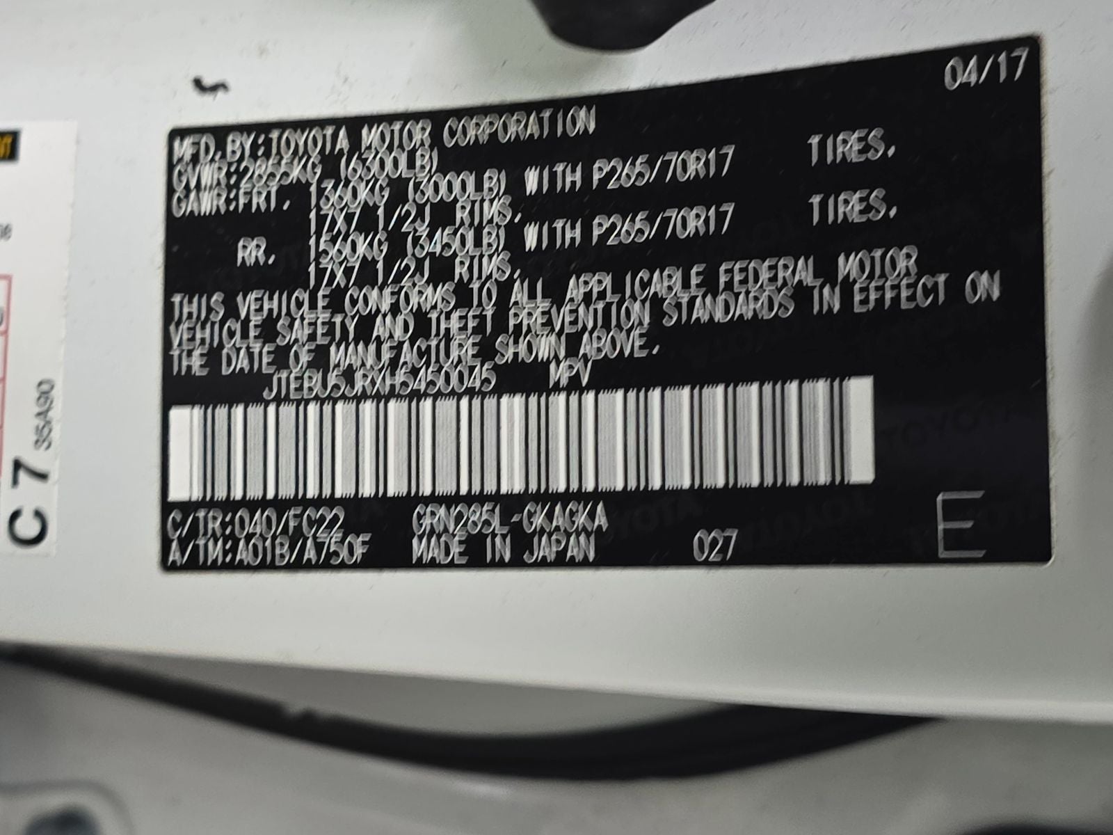 2017 Toyota 4Runner TRD Off-Road