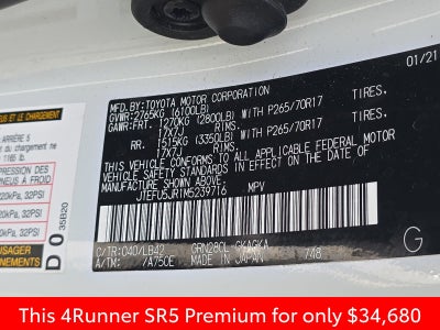 2021 Toyota 4Runner SR5 Premium
