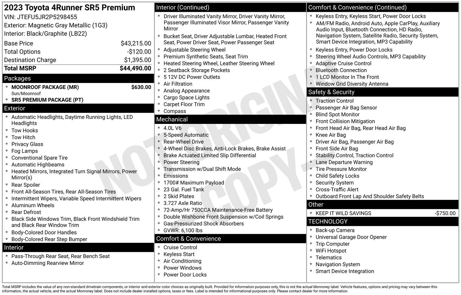 2023 Toyota 4Runner SR5 Premium