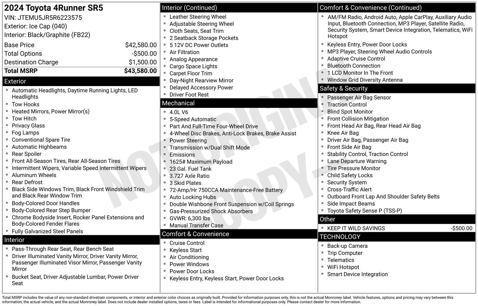 2024 Toyota 4Runner SR5