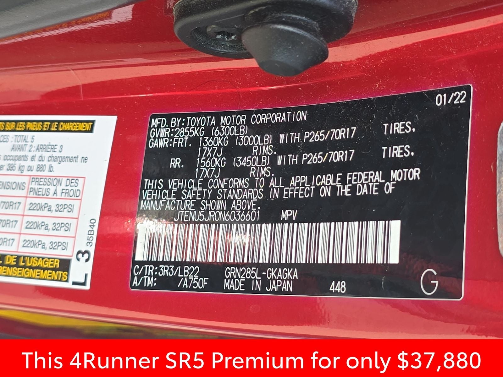 2022 Toyota 4Runner SR5 Premium