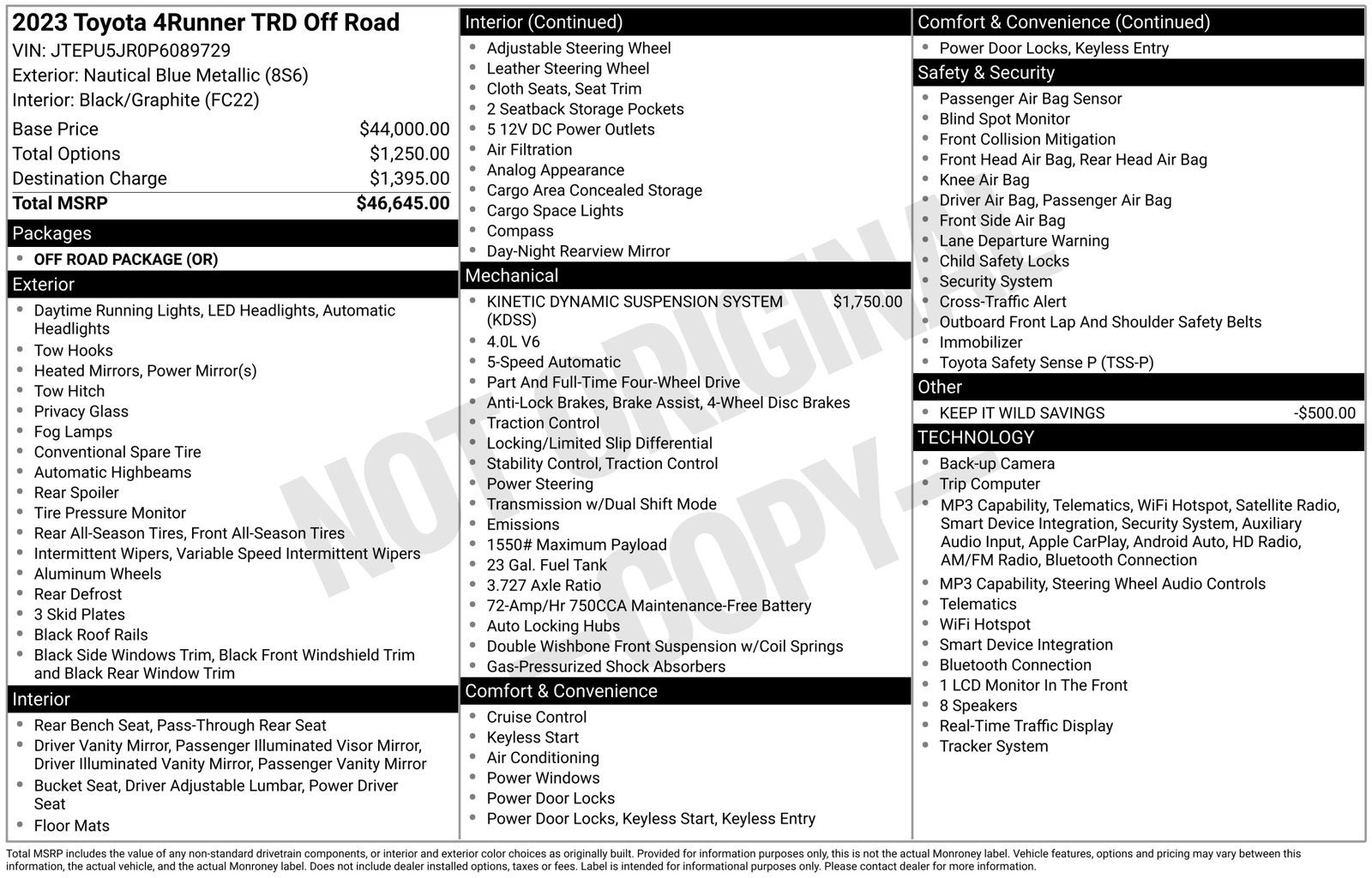2023 Toyota 4Runner TRD Off-Road