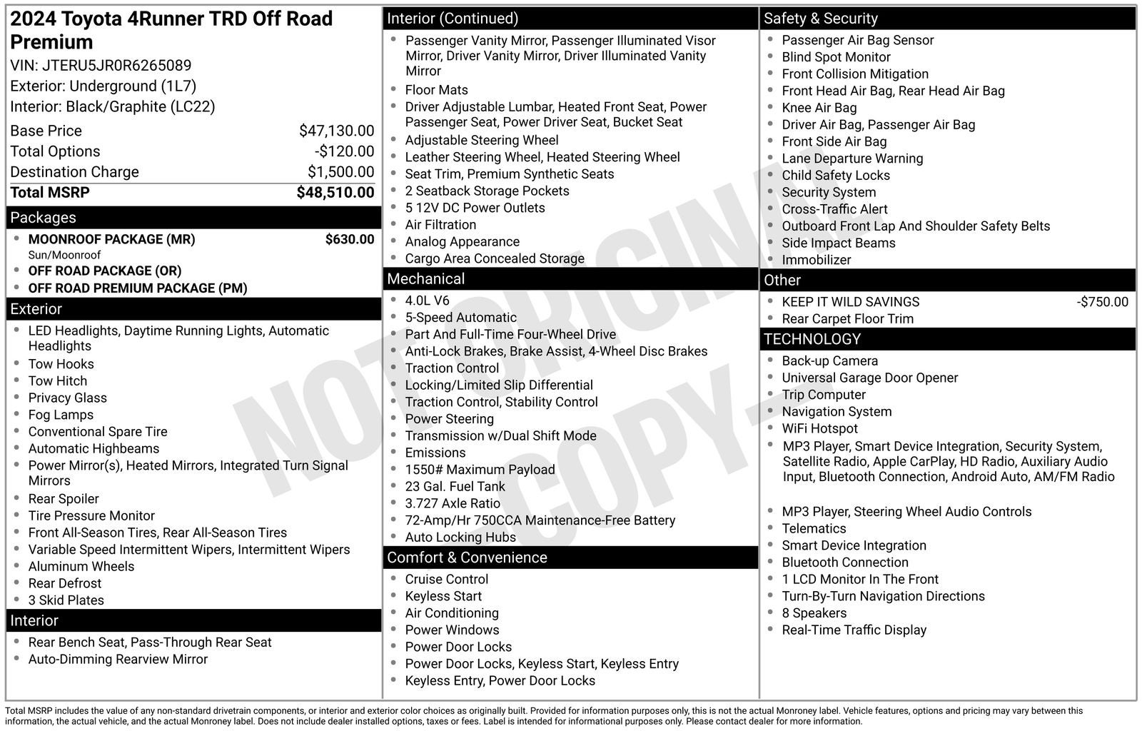2024 Toyota 4Runner TRD Off-Road Premium