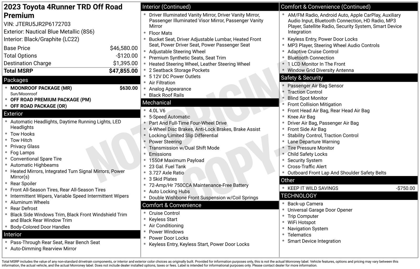 2023 Toyota 4Runner TRD Off-Road Premium