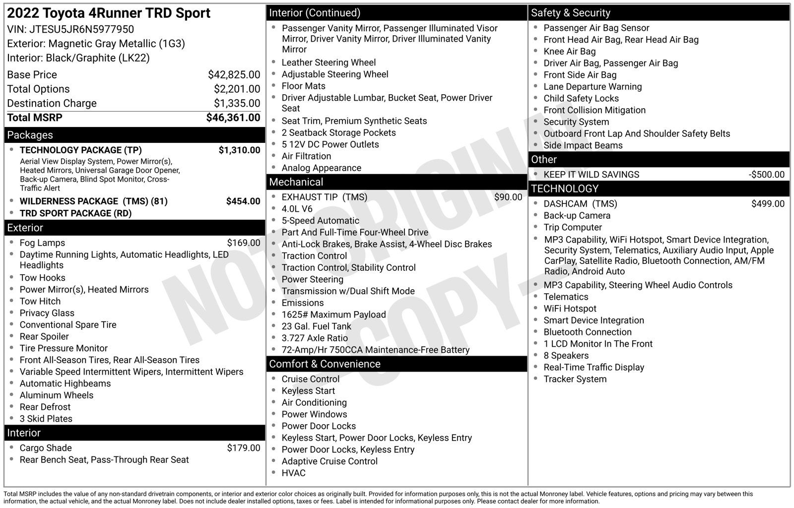 2022 Toyota 4Runner TRD Sport