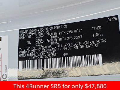 2026 Toyota 4Runner SR5