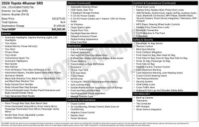 2026 Toyota 4Runner SR5