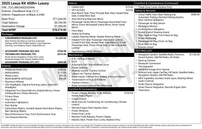 2025 Lexus RX 450h+ Luxury