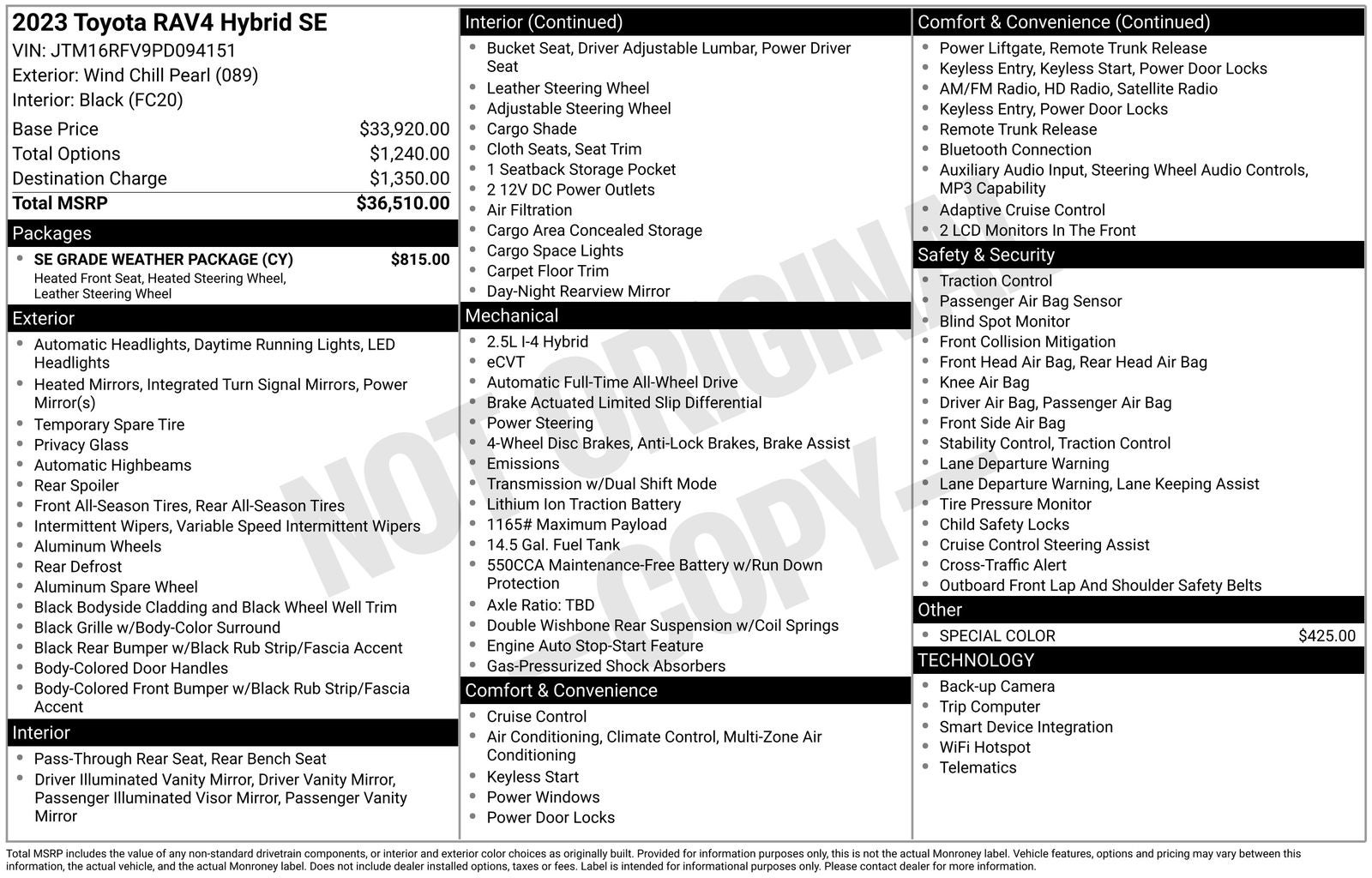 2023 Toyota RAV4 Hybrid SE