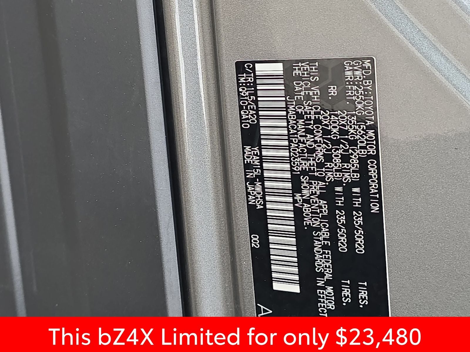 2023 Toyota bZ4X Limited