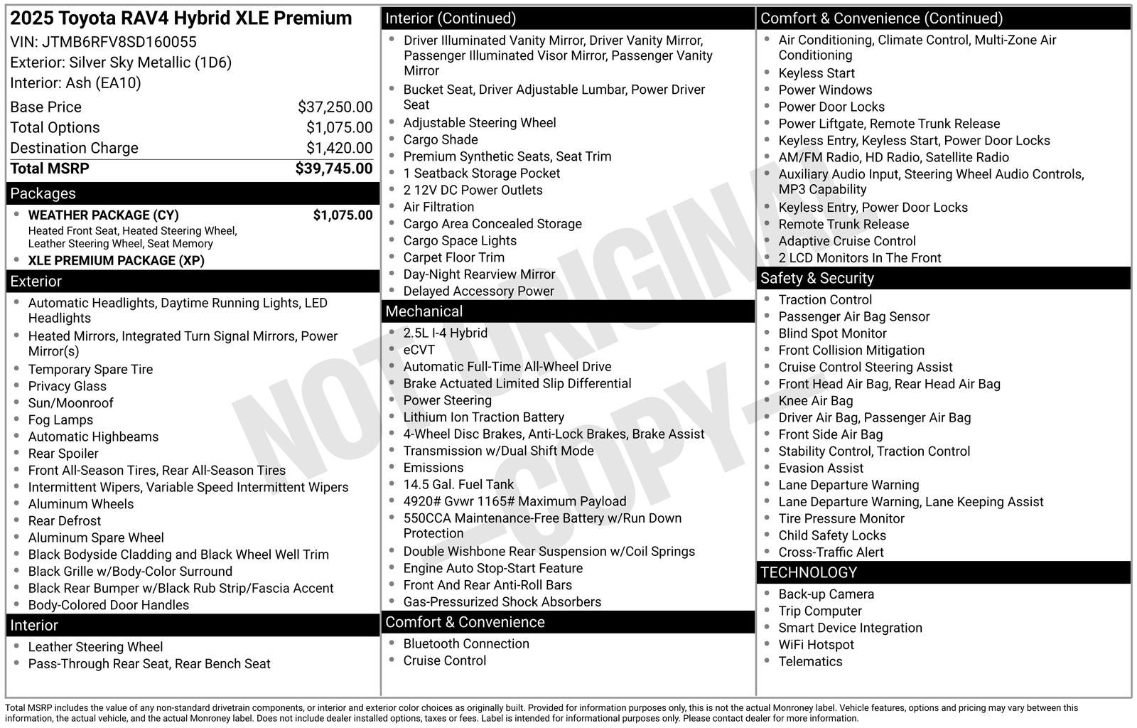 2025 Toyota RAV4 Hybrid XLE Premium
