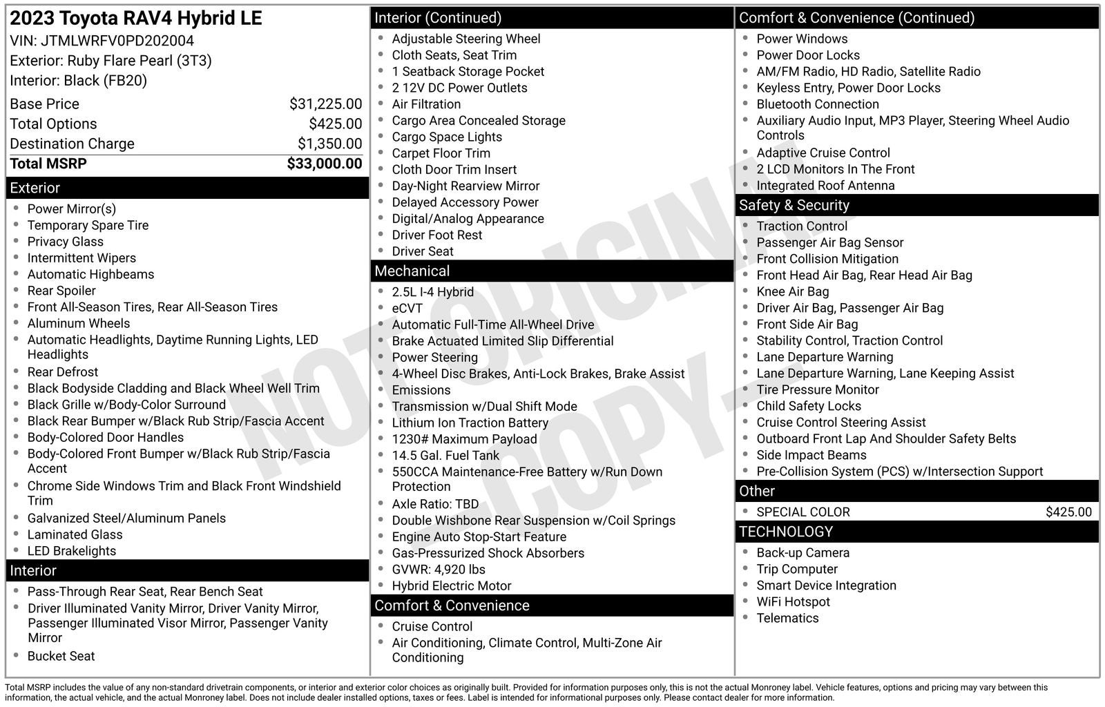 2023 Toyota RAV4 Hybrid LE