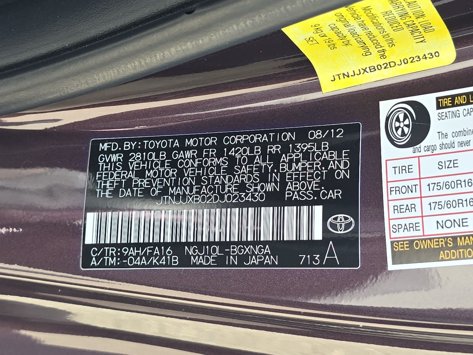 2013 Scion iQ Base