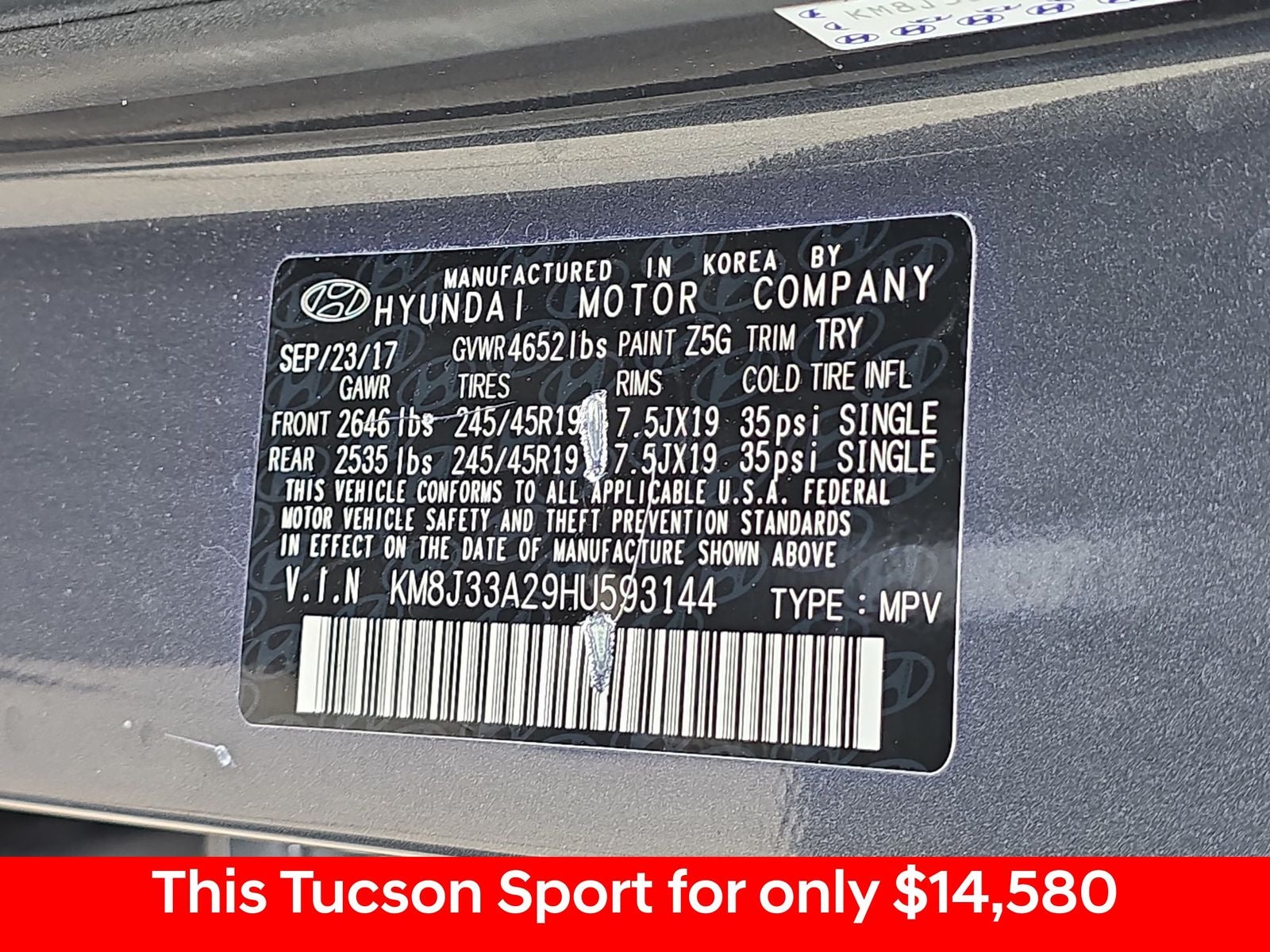 2017 Hyundai Tucson Sport