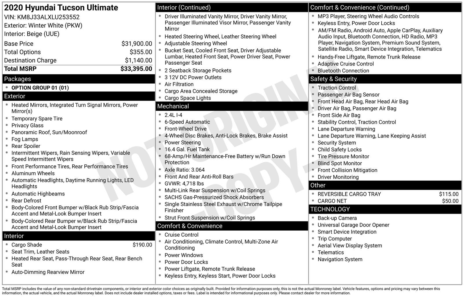 2020 Hyundai Tucson Ultimate