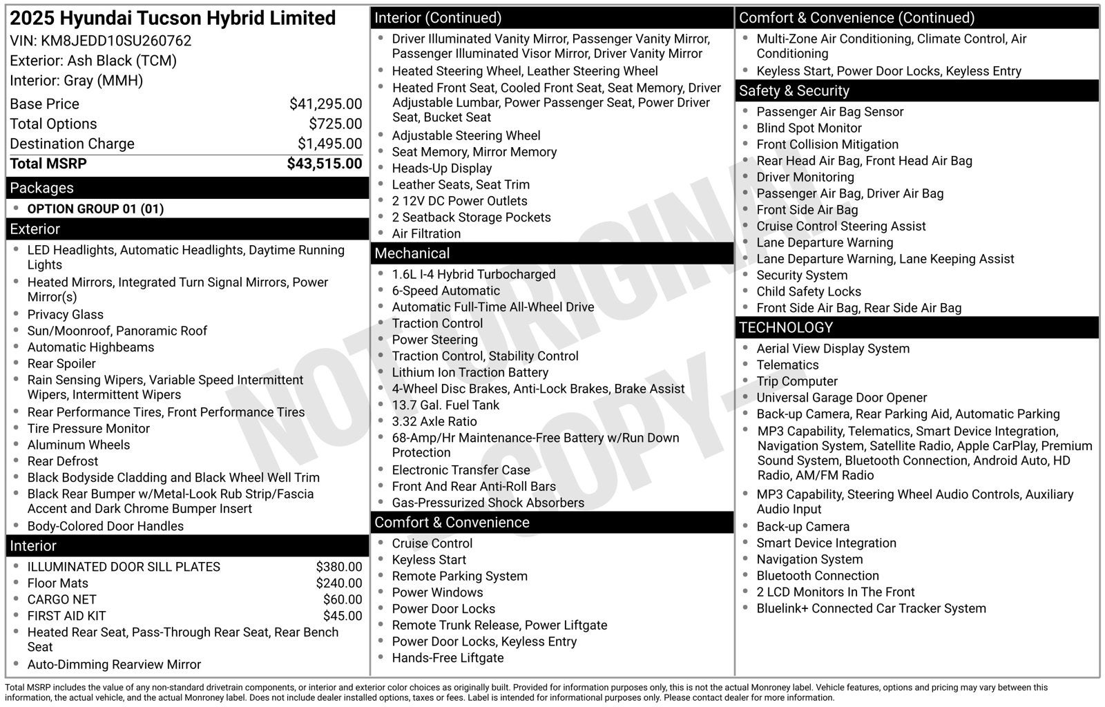 2025 Hyundai Tucson Hybrid Limited
