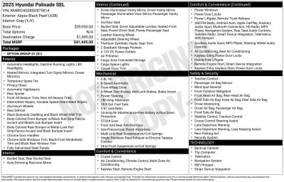 2025 Hyundai Palisade SEL