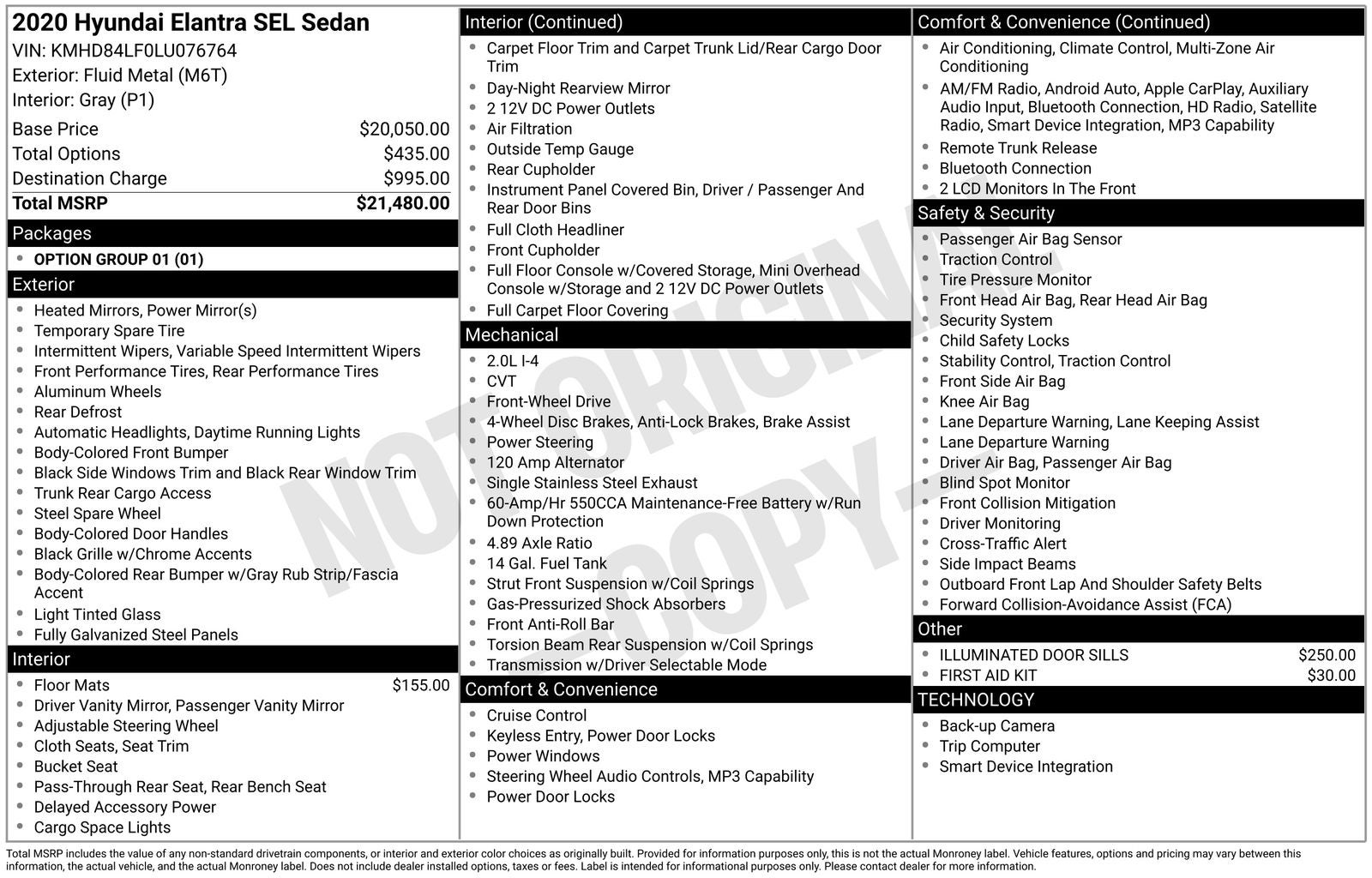 2020 Hyundai Elantra SEL