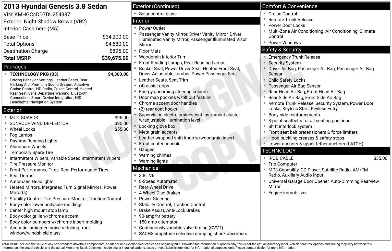 2013 Hyundai Genesis 3.8