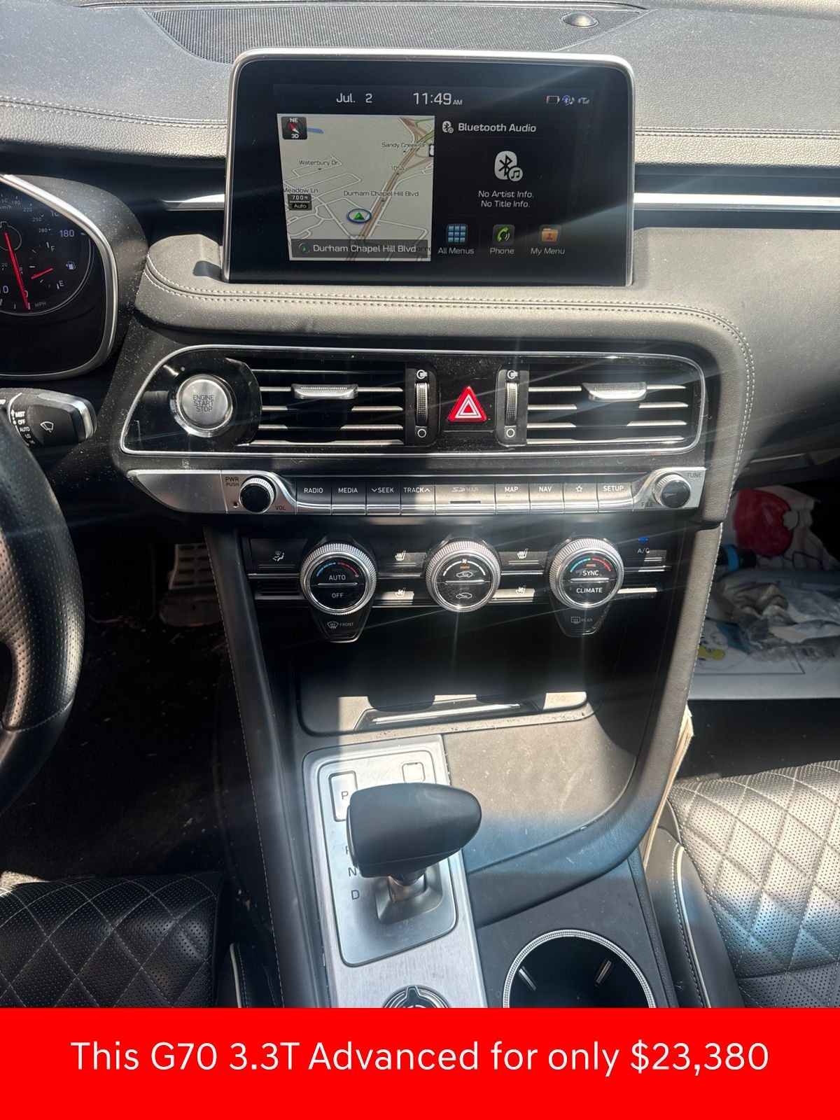 2019 Genesis G70 3.3T Advanced