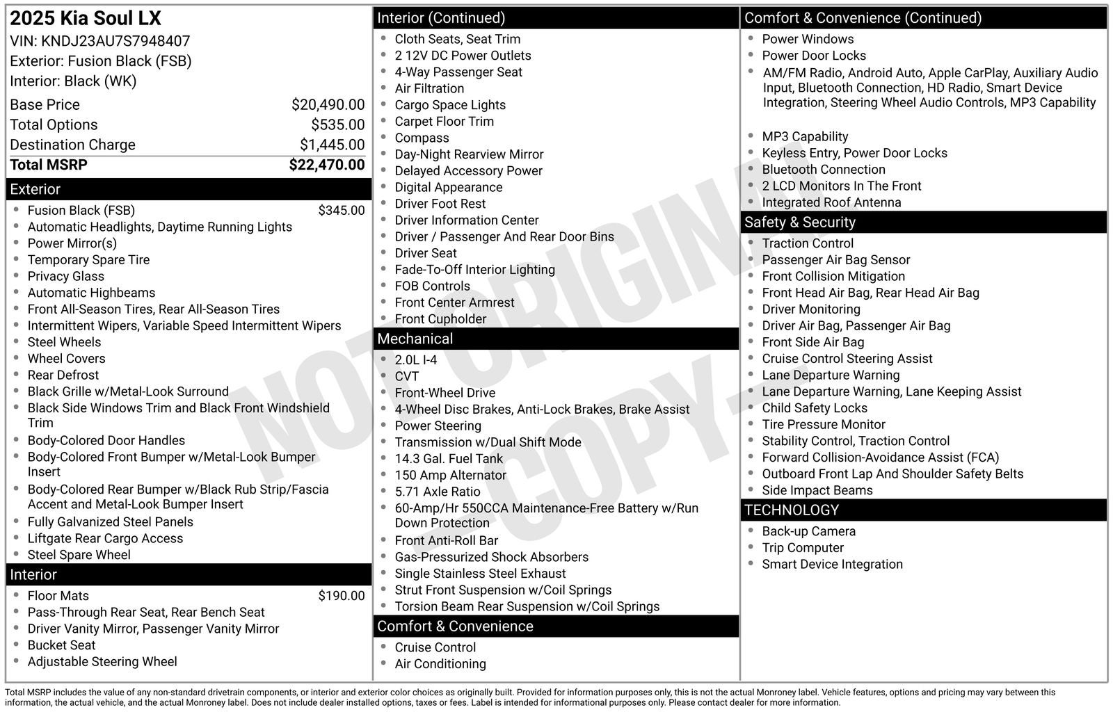 2025 Kia Soul LX